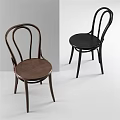 Modern Leisure Chairs With Curved Wooden Backrest And Black Brown Seats Design