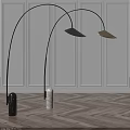 Modern Arc Floor Lamps in Black and Gold for Stylish Living Room Interior Design