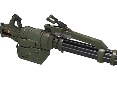 Modern Machine Gun Gatling 3d model Modern Machine Gun Gatling 3d model