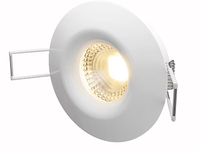 Recessed LED Downlight Spotlight with White Trim and Bright Modern Illumination Design 3d model