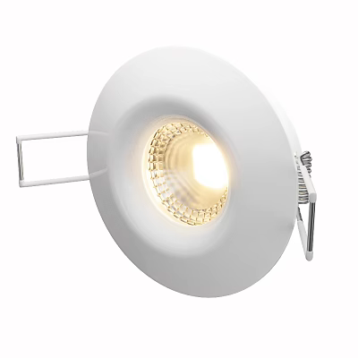 Recessed LED Downlight Spotlight with White Trim and Bright Modern Illumination Design 3d model