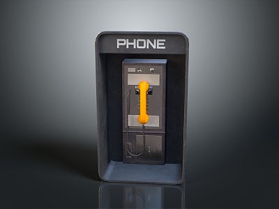 Telephone Booth Public Telephone Booth Public Telephone Public Facilities Public Equipment Public Telephone Household Supplies 3d model