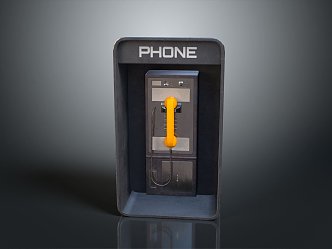 Telephone Booth Public Telephone Booth Public Telephone Public Facilities Public Equipment Public Telephone Household Supplies 3d model