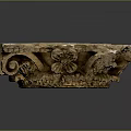 Scenic View Featuring Ancient Stone Carving With Spiral Patterns And Weathered Texture 3d model