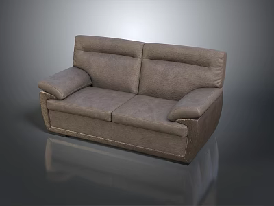 Modern Comfortable Two Seater Gray Sofa For Living Room Home Furniture 3d model