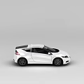White Two Door Sports Car Featuring Sleek Body Design And Black Alloy Wheels
