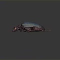 Vibrant Blue Purple Metallic Beetle With Shiny Body And Long Legs On Dark Background
