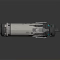 Modern High Tech Cylindrical Weapon With Mechanical Design And Metal Components