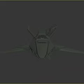 Futuristic Green Sci Fi Aircraft Model With Aerodynamic Design And Transparent Cockpit