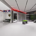 Modern Clothing Store Interior With White Apparel On Hangers Green Partition And White Floor