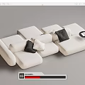Modern Multiplayer Sofa Module Sofa Back-to-Back Sofa 3d model
