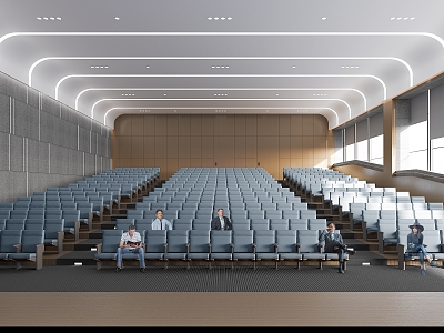 Ladder Classroom Report Hall Multi-function Hall Meeting Room 3d model