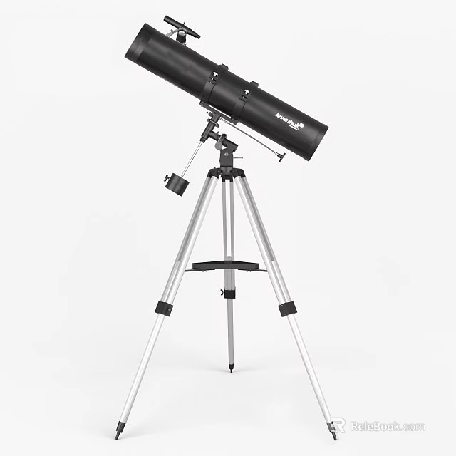 High Performance Industrial Equipment Telescope Mounted on Aluminum Tripod Stand 3d model 