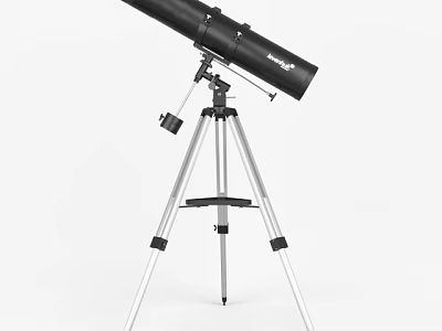 High Performance Industrial Equipment Telescope Mounted on Aluminum Tripod Stand 3d model