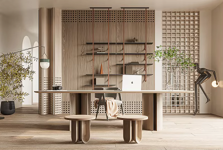 Modern study 3d model