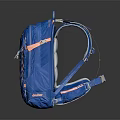 Lightweight Blue Deuter Backpack with Pink Accents for Outdoor Sports and Daily Activities