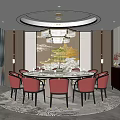 New Chinese Room Restaurant Box 3d model
