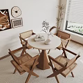 Quiet leisure tables and chairs 3d model