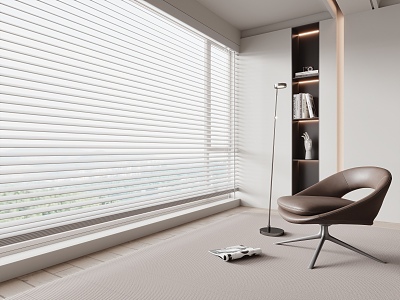 modern venetian blinds curtain 3d model