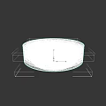 Neatly Stacked Set Of White Ceramic Plates On Black Background Surface