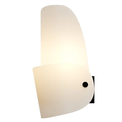 Modern Wall Lamp With White Shade Sleek Design And Soft Lighting 3d model