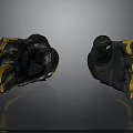 Black And Yellow Protective Gloves For Daily Use And Work Activities