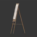 Wooden Easel Furniture With White Drawing Board And Tripod Stand