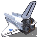 Space shuttle Endeavour space vehicle 3d model