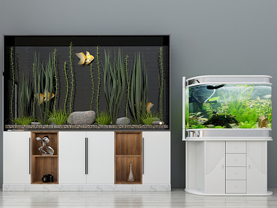 Modern fish tank model