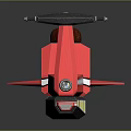 Red Top Run Motorcycle Design With Brown Seat White Stripes And Yellow Accents