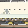 Cheerful School Rest Room With Wooden Beds Cartoon Cactus Decor And Colorful Pillows