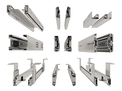 Different Types Of Metal Drawer Slides For Furniture Hardware Applications 3d model