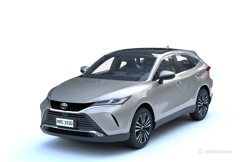 Toyota Silver SUV Modern Exterior Design With Sleek Lines And Alloy Wheels 3d model 