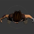 3D Young Male Character In White Vest Brown Shorts Knee Pads And Wrist Guards