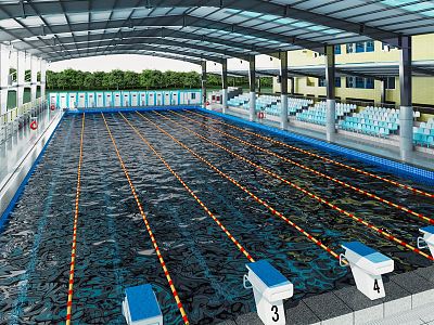 modern swimming pool sports center swimming pool swimming pool diving platform indoor swimming pool model