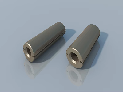 Swing Door Metal Cylindrical Hardware Parts With Smooth Surface And Holes 3d model