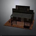 Rustic Post Office Interior Design With Wooden Counter Mailboxes And Seating