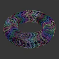 Intricate Purple Ring Structure With Hollow Geometric Patterns And Ornate Design