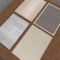 Cream wind carpet combination 3d model