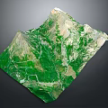 Natural Mountain Landscape With 3D Terrain Green Vegetation And Rolling Hills