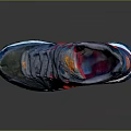 Stylish Blue Red Gray Sneakers With Air Cushion Sole And Comfortable Fit Design