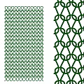 Green Mesh Grid Structures With Different Circular Patterns And Designs 3d model