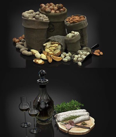 Modern Food Food Combinations 3d model Modern Food Food Combinations 3d model