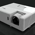 White Surveillance Projector With Rear Ports For HD Monitoring And Multifunctional Use