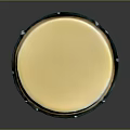 Orange Djembe Drum with White Drumhead Decorative Metal Rings and Colorful Stripes