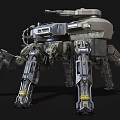Smart Machine in Mechanical Spider Form With Multiple Mechanical Legs And Metal Armor Structure 3d model