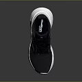 Black and Purple Sports Shoes with White Sole Striped Design and Black Laces