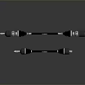 High Quality Automotive Drive Shafts With Black Metal Components And Brand Logos