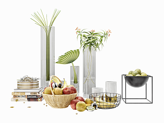 Modern fruit table decoration combination 3d model