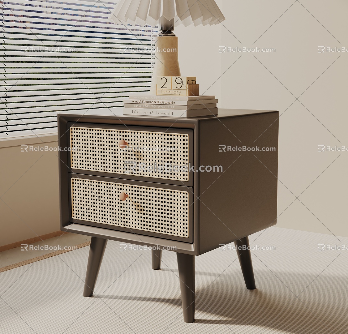 Modern bedside table 3d model